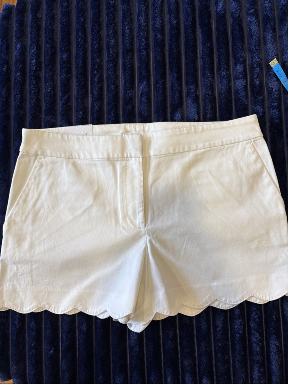 LOFT White Scalloped  Shorts